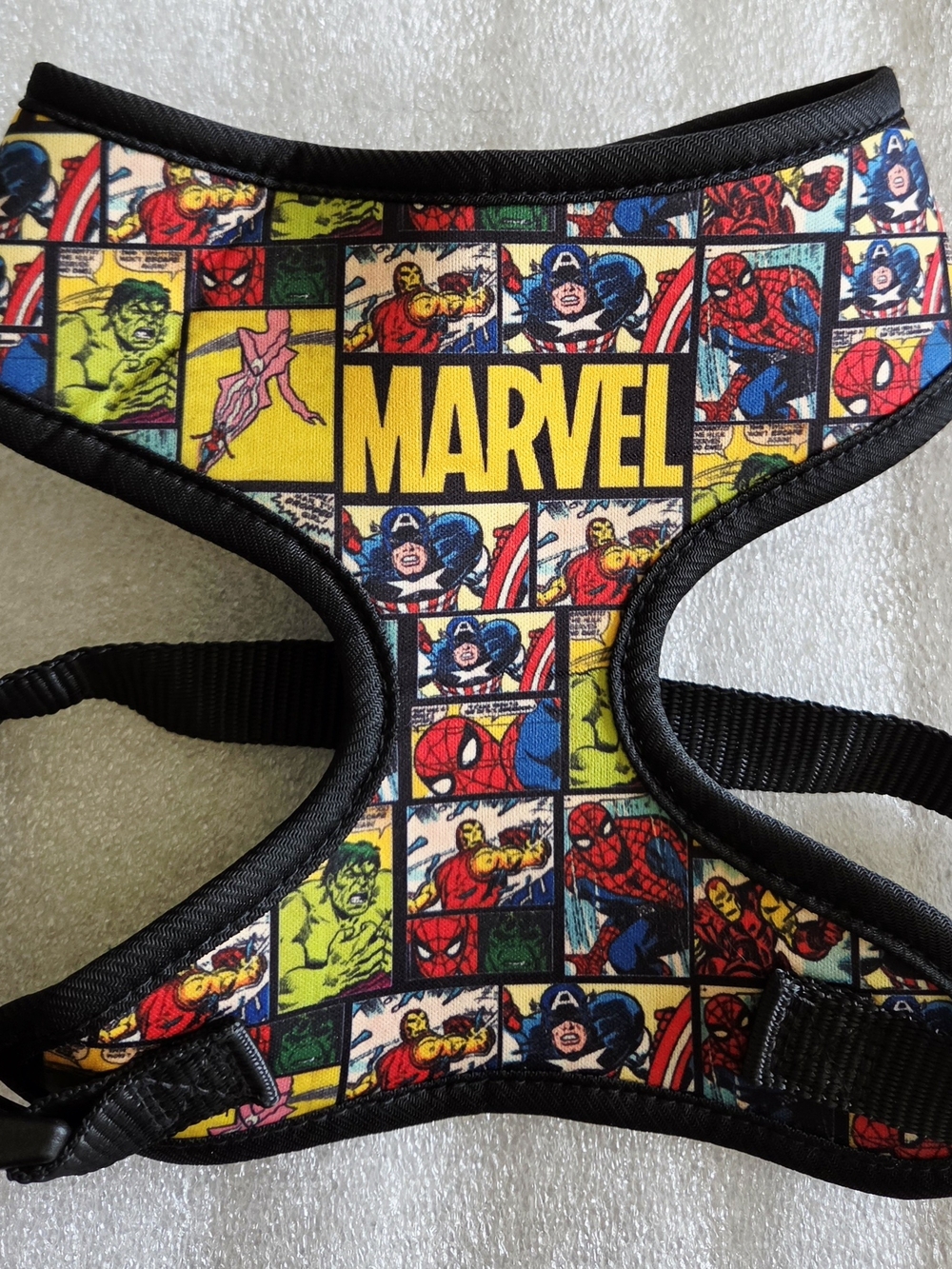 Marvel Dog Superhero Harness in Yellow, Red, Blue, Green